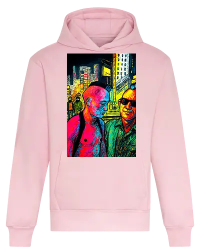 Wild Side - cyberpunk, street art, night life - Heavyweight Hoodie