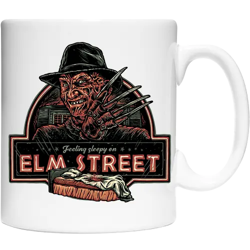Sleepy on Elm Street - Horror, Halloween, movie, horror movie, villain, classic movie - Keramiktasse