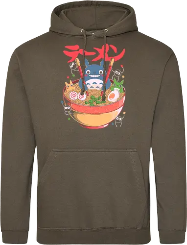 Ramen Friends - ramen, japanese, japan, anime, fantasy, cute, noodles, food, cartoon, kawaii, nostalgia, otaku, culture, oriental, creature, friends, playful, colorful, illustration, geek - Standard Hoodie
