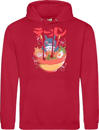 Ramen Friends - ramen, japanese, japan, anime, fantasy, cute, noodles, food, cartoon, kawaii, nostalgia, otaku, culture, oriental, creature, friends, playful, colorful, illustration, geek - Standard Hoodie