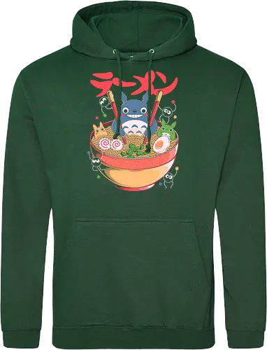 Ramen Friends - ramen, japanese, japan, anime, fantasy, cute, noodles, food, cartoon, kawaii, nostalgia, otaku, culture, oriental, creature, friends, playful, colorful, illustration, geek - Standard Hoodie