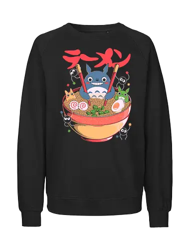 Ramen Friends - ramen, japanese, japan, anime, fantasy, cute, noodles, food, cartoon, kawaii, nostalgia, otaku, culture, oriental, creature, friends, playful, colorful, illustration, geek - Fairtrade Sweatshirt