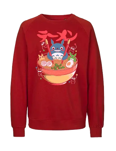 Ramen Friends - ramen, japanese, japan, anime, fantasy, cute, noodles, food, cartoon, kawaii, nostalgia, otaku, culture, oriental, creature, friends, playful, colorful, illustration, geek - Fairtrade Sweatshirt