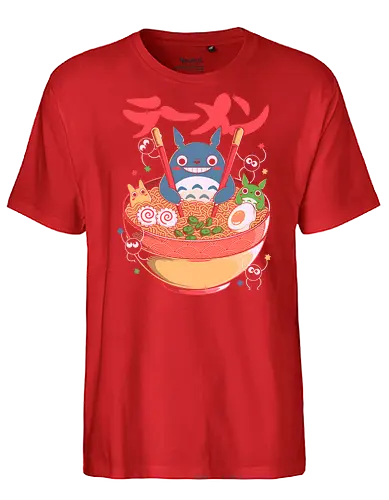 Ramen Friends - ramen, japanese, japan, anime, fantasy, cute, noodles, food, cartoon, kawaii, nostalgia, otaku, culture, oriental, creature, friends, playful, colorful, illustration, geek - Fairtrade T-Shirt