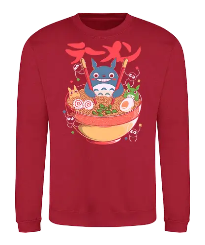 Ramen Friends - ramen, japanese, japan, anime, fantasy, cute, noodles, food, cartoon, kawaii, nostalgia, otaku, culture, oriental, creature, friends, playful, colorful, illustration, geek - Sweatshirt