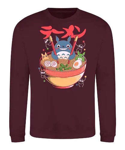 Ramen Friends - ramen, japanese, japan, anime, fantasy, cute, noodles, food, cartoon, kawaii, nostalgia, otaku, culture, oriental, creature, friends, playful, colorful, illustration, geek - Sweatshirt