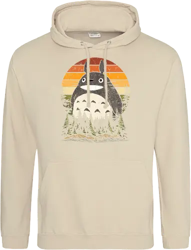 Autumn with my neighbor vintage - anime, manga, japan, retro, vintage, miyazaki, fall, autumn, cat, seasons, halloween - Standard Hoodie