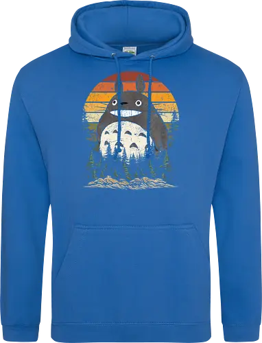 Autumn with my neighbor vintage - anime, manga, japan, retro, vintage, miyazaki, fall, autumn, cat, seasons, halloween - Standard Hoodie