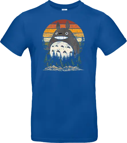 Autumn with my neighbor vintage - anime, manga, japan, retro, vintage, miyazaki, fall, autumn, cat, seasons, halloween - Standard T-Shirt