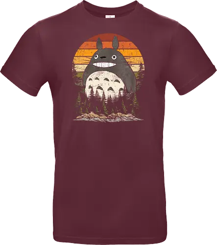 Autumn with my neighbor vintage - anime, manga, japan, retro, vintage, miyazaki, fall, autumn, cat, seasons, halloween - Standard T-Shirt
