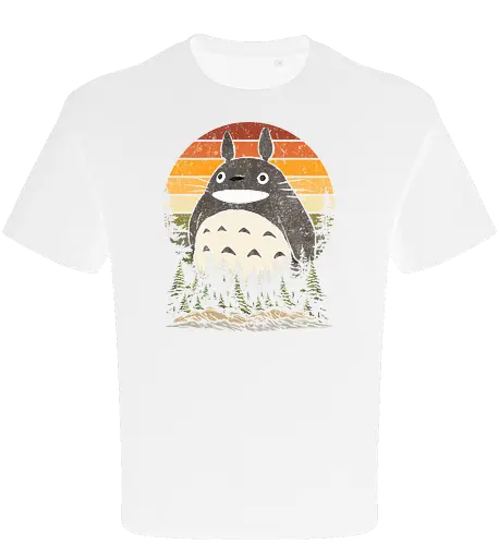 Autumn with my neighbor vintage - anime, manga, japan, retro, vintage, miyazaki, fall, autumn, cat, seasons, halloween - Oversize T-Shirt