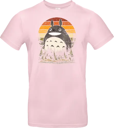 Autumn with my neighbor vintage - anime, manga, japan, retro, vintage, miyazaki, fall, autumn, cat, seasons, halloween - Standard T-Shirt