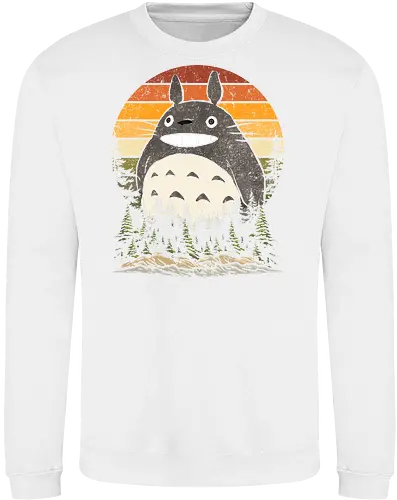 Autumn with my neighbor vintage - anime, manga, japan, retro, vintage, miyazaki, fall, autumn, cat, seasons, halloween - Sweatshirt