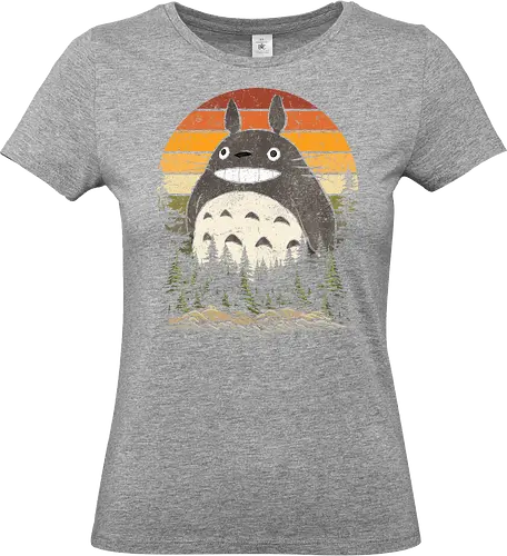 Autumn with my neighbor vintage - anime, manga, japan, retro, vintage, miyazaki, fall, autumn, cat, seasons, halloween - Standard T-Shirt (Frauen)