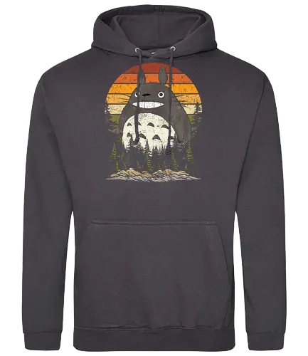 Autumn with my neighbor vintage - anime, manga, japan, retro, vintage, miyazaki, fall, autumn, cat, seasons, halloween - Standard Hoodie