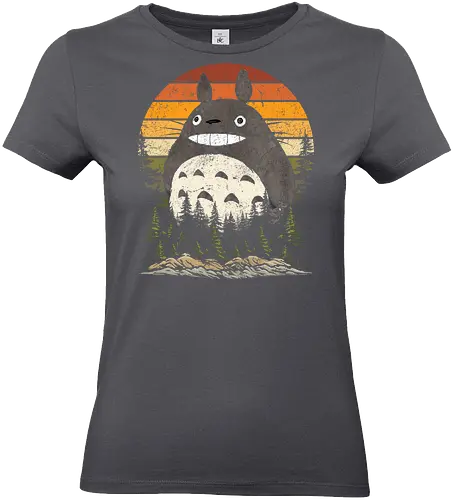 Autumn with my neighbor vintage - anime, manga, japan, retro, vintage, miyazaki, fall, autumn, cat, seasons, halloween - Standard T-Shirt (Frauen)