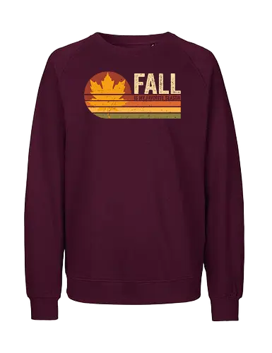 Fall vintage - autumn, nature, vintge, cozy, retro, books, fall, book, seasons, halloween, leaves - Fairtrade Sweatshirt