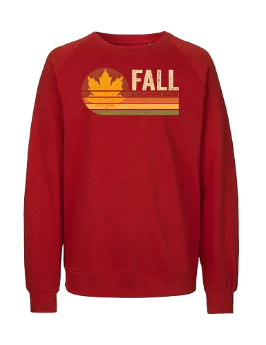 Fall vintage - autumn, nature, vintge, cozy, retro, books, fall, book, seasons, halloween, leaves - Fairtrade Sweatshirt