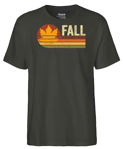 Fall vintage - autumn, nature, vintge, cozy, retro, books, fall, book, seasons, halloween, leaves - Fairtrade T-Shirt