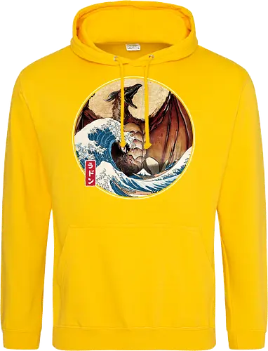 The Great Fire Pteranodon off Kanagawa - Standard Hoodie