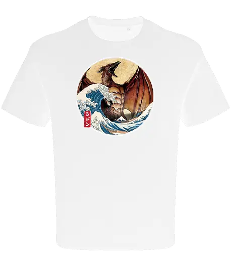 The Great Fire Pteranodon off Kanagawa - Oversize T-Shirt