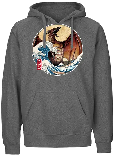 The Great Fire Pteranodon off Kanagawa - Fairtrade Hoodie
