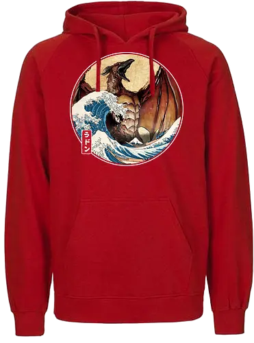 The Great Fire Pteranodon off Kanagawa - Fairtrade Hoodie