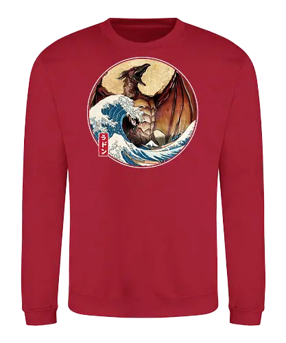 The Great Fire Pteranodon off Kanagawa - Sweatshirt