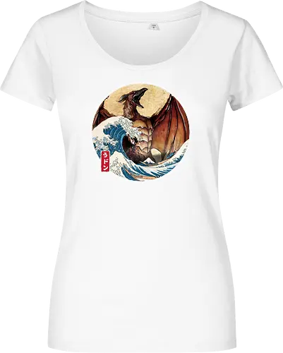 The Great Fire Pteranodon off Kanagawa - Damen T-Shirt