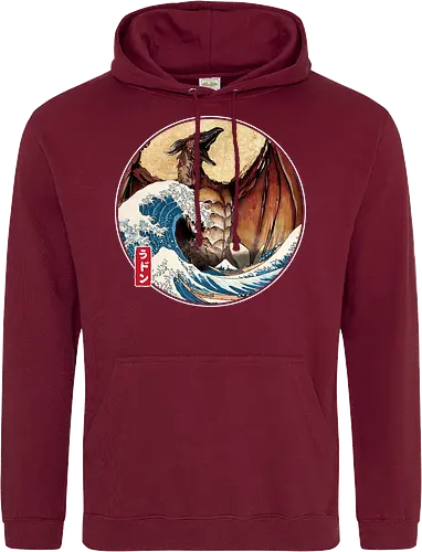 The Great Fire Pteranodon off Kanagawa - Standard Hoodie