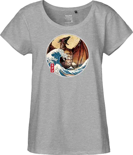 The Great Fire Pteranodon off Kanagawa - Fairtrade Girl Shirt