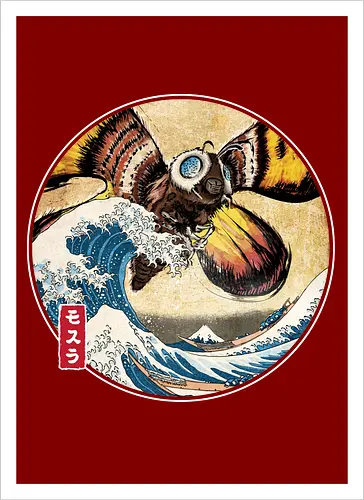 The Great Giant Moth off Kanagawa - Kunstdruck