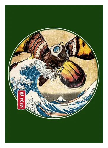 The Great Giant Moth off Kanagawa - Kunstdruck