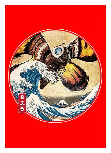 The Great Giant Moth off Kanagawa - Kunstdruck