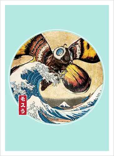The Great Giant Moth off Kanagawa - Kunstdruck
