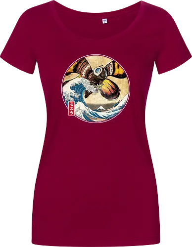 The Great Giant Moth off Kanagawa - Damen T-Shirt