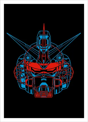 Mecha Anaglyph - Kunstdruck