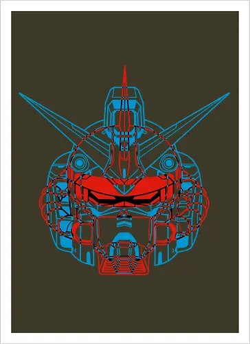 Mecha Anaglyph - Kunstdruck