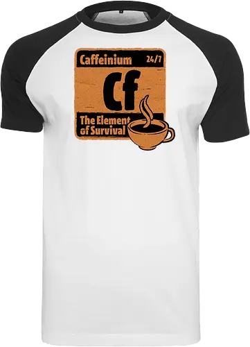 Element of Coffee - Science, Scientist, Sciencific, Science Art, Scientists, Science Humor, Chemistry, Chemistry Joke, Chemistry Humor, Biology, Coffee, Coffee Shop, Coffee Time, Coffee Cup, Coffee Addict, Science Joke, Funny Science, Retro Science, Sarcastic Science, Vintage Science, Funny Science Quote, Periodic Table, Periodic Table Joke, Periodic Table Parody, Stem, Humor, Joke, Fun, Funny, Sarcasm, Sarcastic, Irony, Ironic, Research, Physics - Raglan T-Shirt