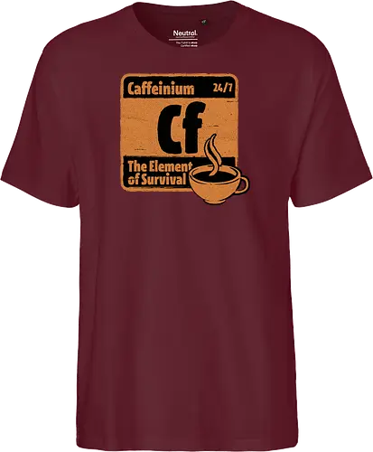 Element of Coffee - Science, Scientist, Sciencific, Science Art, Scientists, Science Humor, Chemistry, Chemistry Joke, Chemistry Humor, Biology, Coffee, Coffee Shop, Coffee Time, Coffee Cup, Coffee Addict, Science Joke, Funny Science, Retro Science, Sarcastic Science, Vintage Science, Funny Science Quote, Periodic Table, Periodic Table Joke, Periodic Table Parody, Stem, Humor, Joke, Fun, Funny, Sarcasm, Sarcastic, Irony, Ironic, Research, Physics - Fairtrade T-Shirt