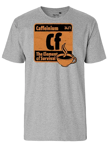 Element of Coffee - Science, Scientist, Sciencific, Science Art, Scientists, Science Humor, Chemistry, Chemistry Joke, Chemistry Humor, Biology, Coffee, Coffee Shop, Coffee Time, Coffee Cup, Coffee Addict, Science Joke, Funny Science, Retro Science, Sarcastic Science, Vintage Science, Funny Science Quote, Periodic Table, Periodic Table Joke, Periodic Table Parody, Stem, Humor, Joke, Fun, Funny, Sarcasm, Sarcastic, Irony, Ironic, Research, Physics - Fairtrade T-Shirt