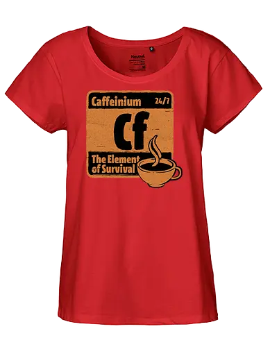 Element of Coffee - Science, Scientist, Sciencific, Science Art, Scientists, Science Humor, Chemistry, Chemistry Joke, Chemistry Humor, Biology, Coffee, Coffee Shop, Coffee Time, Coffee Cup, Coffee Addict, Science Joke, Funny Science, Retro Science, Sarcastic Science, Vintage Science, Funny Science Quote, Periodic Table, Periodic Table Joke, Periodic Table Parody, Stem, Humor, Joke, Fun, Funny, Sarcasm, Sarcastic, Irony, Ironic, Research, Physics - Fairtrade Girl Shirt