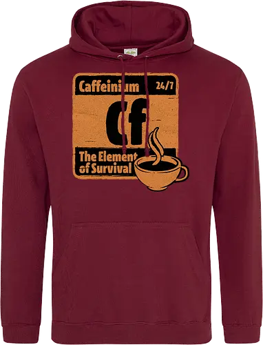 Element of Coffee - Science, Scientist, Sciencific, Science Art, Scientists, Science Humor, Chemistry, Chemistry Joke, Chemistry Humor, Biology, Coffee, Coffee Shop, Coffee Time, Coffee Cup, Coffee Addict, Science Joke, Funny Science, Retro Science, Sarcastic Science, Vintage Science, Funny Science Quote, Periodic Table, Periodic Table Joke, Periodic Table Parody, Stem, Humor, Joke, Fun, Funny, Sarcasm, Sarcastic, Irony, Ironic, Research, Physics - Standard Hoodie
