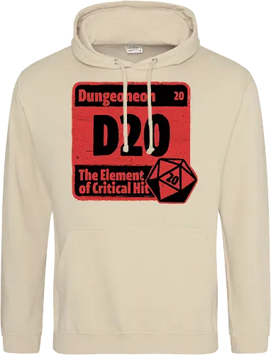Element of Dungeon RPG - Critical Success, Science, Scientist, Sciencific, Science Art, Scientists, Science Humor, Science Joke, Funny Science, Retro Science, Sarcastic Science, Vintage Science, Funny Science Quote, Periodic Table, Periodic Table Joke, Periodic Table Parody, Stem, Humor, Joke, Fun, Funny, Sarcasm, Sarcastic, Irony, Ironic, Research, Physics, Chemistry, Chemistry Joke, Chemistry Humor, Biology, Dungeon Master, Dungeon, Dice, D20, Critical Hit, Critical, Critical Fail, Critical Role - Standard Hoodie