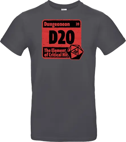 Element of Dungeon RPG - Critical Success, Science, Scientist, Sciencific, Science Art, Scientists, Science Humor, Science Joke, Funny Science, Retro Science, Sarcastic Science, Vintage Science, Funny Science Quote, Periodic Table, Periodic Table Joke, Periodic Table Parody, Stem, Humor, Joke, Fun, Funny, Sarcasm, Sarcastic, Irony, Ironic, Research, Physics, Chemistry, Chemistry Joke, Chemistry Humor, Biology, Dungeon Master, Dungeon, Dice, D20, Critical Hit, Critical, Critical Fail, Critical Role - Standard T-Shirt