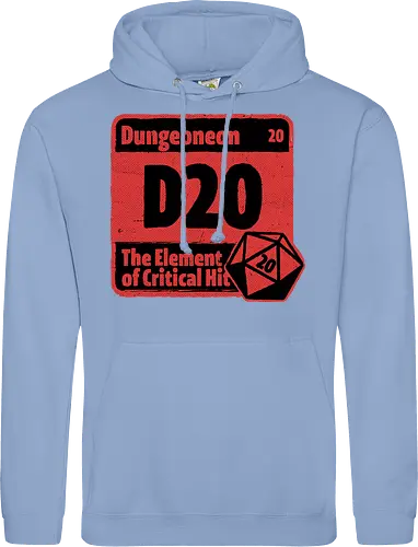 Element of Dungeon RPG - Critical Success, Science, Scientist, Sciencific, Science Art, Scientists, Science Humor, Science Joke, Funny Science, Retro Science, Sarcastic Science, Vintage Science, Funny Science Quote, Periodic Table, Periodic Table Joke, Periodic Table Parody, Stem, Humor, Joke, Fun, Funny, Sarcasm, Sarcastic, Irony, Ironic, Research, Physics, Chemistry, Chemistry Joke, Chemistry Humor, Biology, Dungeon Master, Dungeon, Dice, D20, Critical Hit, Critical, Critical Fail, Critical Role - Standard Hoodie