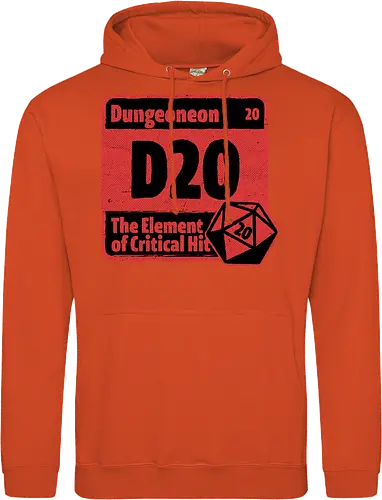 Element of Dungeon RPG - Critical Success, Science, Scientist, Sciencific, Science Art, Scientists, Science Humor, Science Joke, Funny Science, Retro Science, Sarcastic Science, Vintage Science, Funny Science Quote, Periodic Table, Periodic Table Joke, Periodic Table Parody, Stem, Humor, Joke, Fun, Funny, Sarcasm, Sarcastic, Irony, Ironic, Research, Physics, Chemistry, Chemistry Joke, Chemistry Humor, Biology, Dungeon Master, Dungeon, Dice, D20, Critical Hit, Critical, Critical Fail, Critical Role - Standard Hoodie