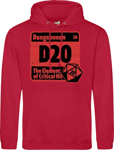 Element of Dungeon RPG - Critical Success, Science, Scientist, Sciencific, Science Art, Scientists, Science Humor, Science Joke, Funny Science, Retro Science, Sarcastic Science, Vintage Science, Funny Science Quote, Periodic Table, Periodic Table Joke, Periodic Table Parody, Stem, Humor, Joke, Fun, Funny, Sarcasm, Sarcastic, Irony, Ironic, Research, Physics, Chemistry, Chemistry Joke, Chemistry Humor, Biology, Dungeon Master, Dungeon, Dice, D20, Critical Hit, Critical, Critical Fail, Critical Role - Standard Hoodie