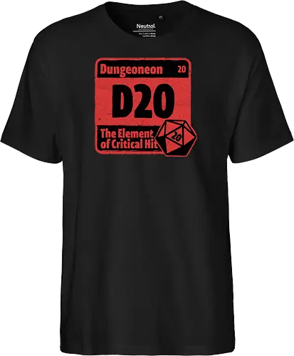 Element of Dungeon RPG - Critical Success, Science, Scientist, Sciencific, Science Art, Scientists, Science Humor, Science Joke, Funny Science, Retro Science, Sarcastic Science, Vintage Science, Funny Science Quote, Periodic Table, Periodic Table Joke, Periodic Table Parody, Stem, Humor, Joke, Fun, Funny, Sarcasm, Sarcastic, Irony, Ironic, Research, Physics, Chemistry, Chemistry Joke, Chemistry Humor, Biology, Dungeon Master, Dungeon, Dice, D20, Critical Hit, Critical, Critical Fail, Critical Role - Fairtrade T-Shirt