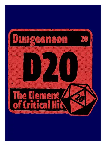 Element of Dungeon RPG - Critical Success, Science, Scientist, Sciencific, Science Art, Scientists, Science Humor, Science Joke, Funny Science, Retro Science, Sarcastic Science, Vintage Science, Funny Science Quote, Periodic Table, Periodic Table Joke, Periodic Table Parody, Stem, Humor, Joke, Fun, Funny, Sarcasm, Sarcastic, Irony, Ironic, Research, Physics, Chemistry, Chemistry Joke, Chemistry Humor, Biology, Dungeon Master, Dungeon, Dice, D20, Critical Hit, Critical, Critical Fail, Critical Role - Kunstdruck